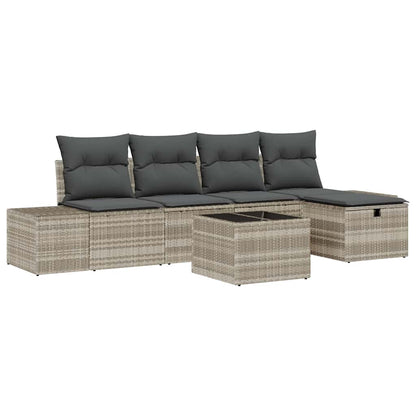 Set di divani con cuscino 6 pcs polyrattan