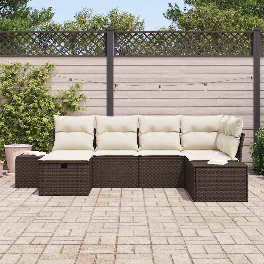 Set di divani con cuscino 6 pcs polyrattan