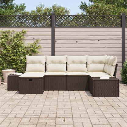 Set di divani con cuscino 6 pcs polyrattan