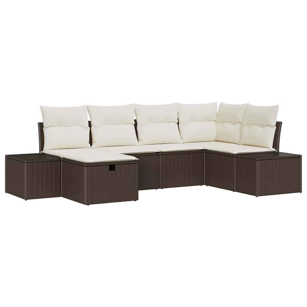 Set di divani con cuscino 6 pcs polyrattan