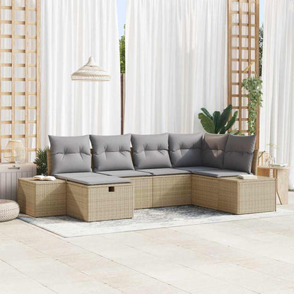 Set di divani con cuscino 6 pcs polyrattan