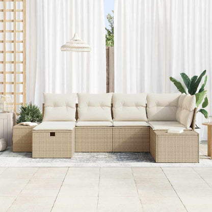 Set di divani con cuscino 6 pcs polyrattan