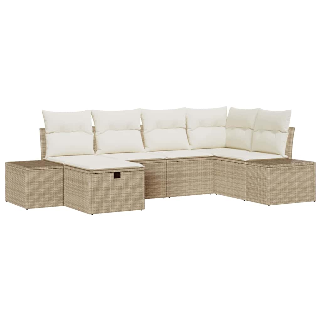 Set di divani con cuscino 6 pcs polyrattan