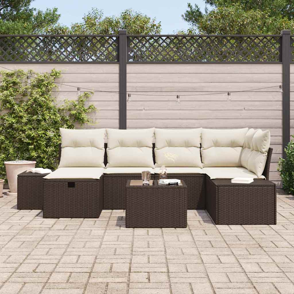 Set di divani con cuscino 7 pcs polyrattan