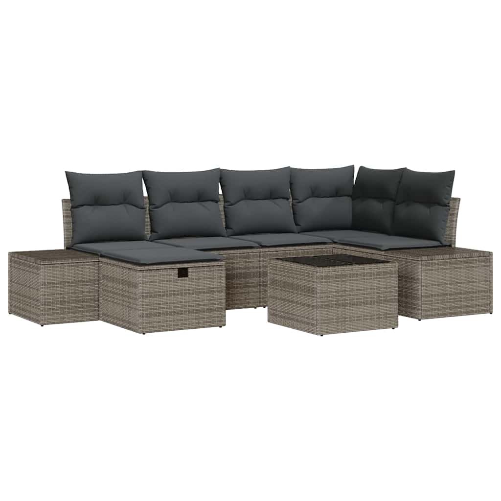 Set di divani con cuscino 7 pcs polyrattan