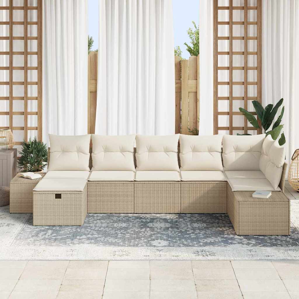 Set di divani con cuscino 7 pcs polyrattan