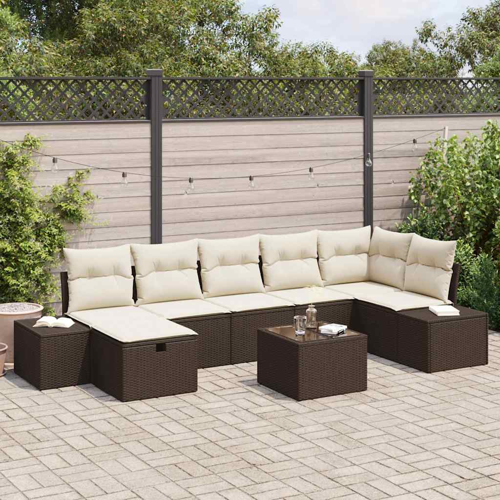 Set di divani con cuscino 8 pcs polyrattan