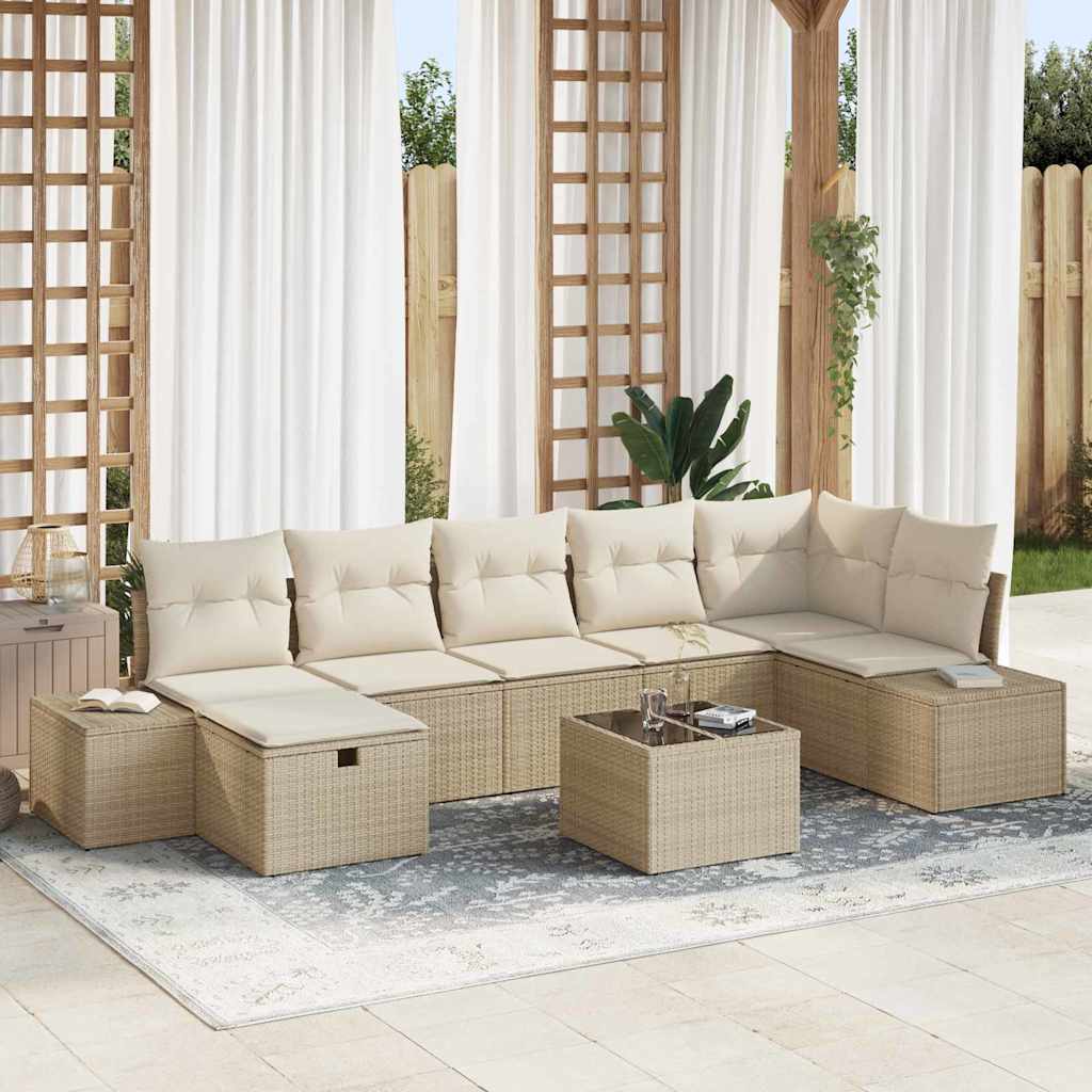 Set di divani con cuscino 8 pcs polyrattan