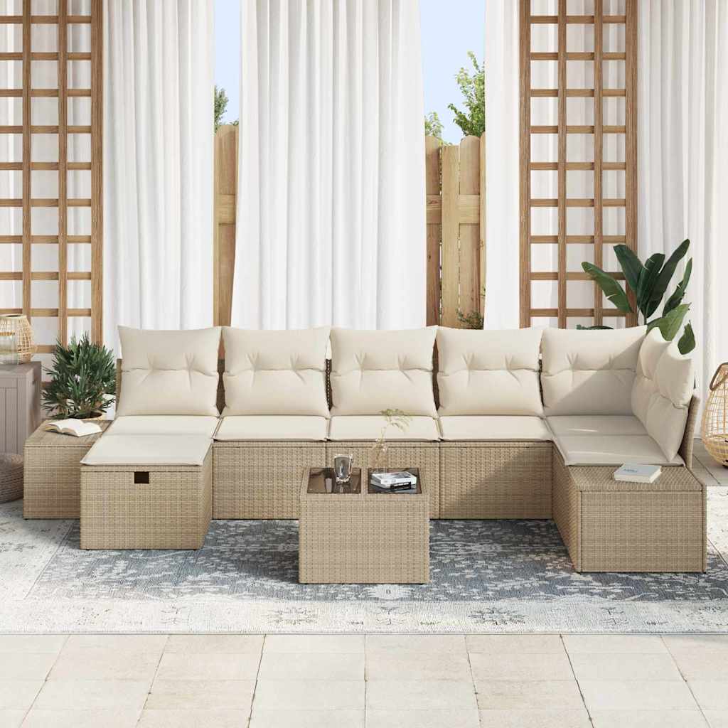Set di divani con cuscino 8 pcs polyrattan