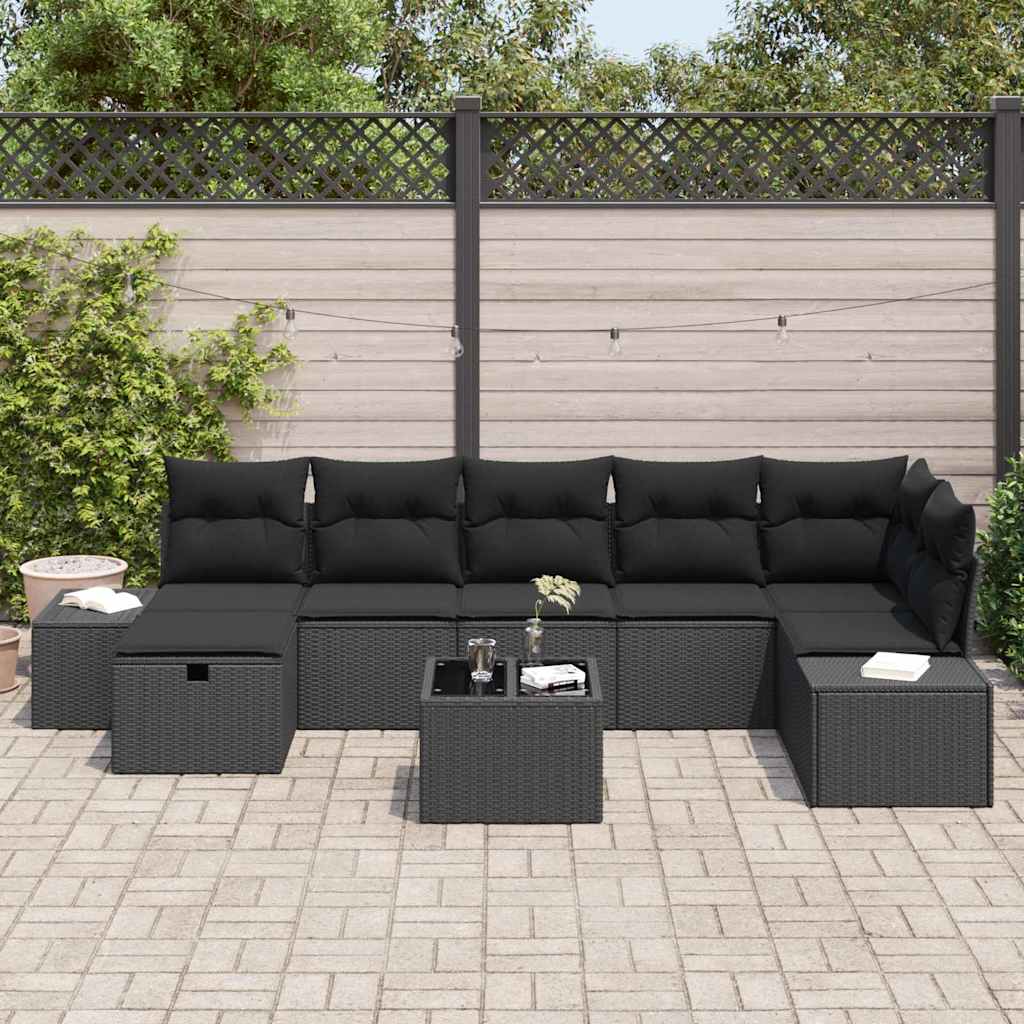 Set di divani con cuscino 8 pcs polyrattan