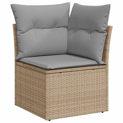 Set Divano da Giardino 12 pcs Beige polyrattan