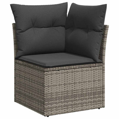 Set Divano da Giardino 12 pcs Grigio polyrattan