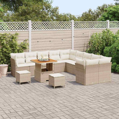 Set Divano da Giardino 13 pcs Beige polyrattan