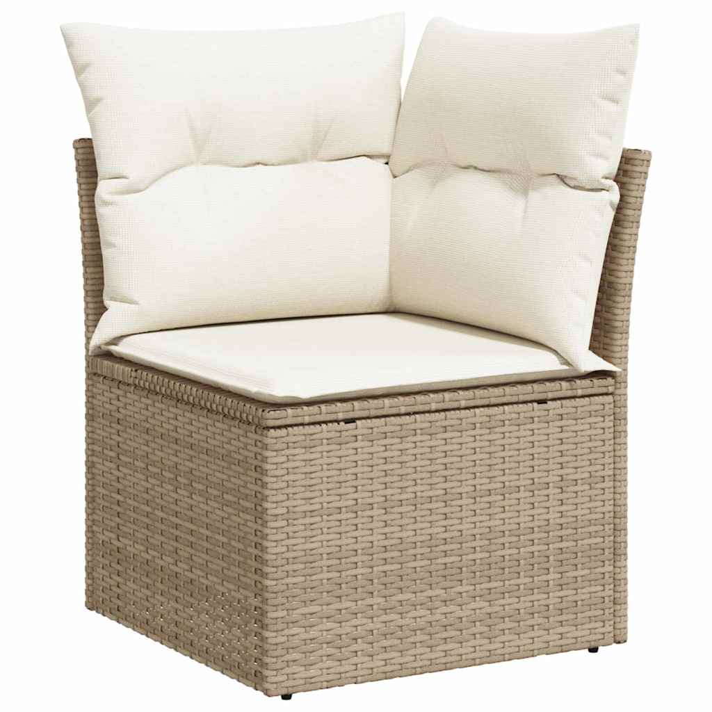 Set Divano da Giardino 14 pcs Beige polyrattan