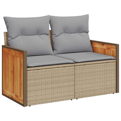 Set Divano da Giardino con cuscino 12 pcs Beige e Grigio Chiaro