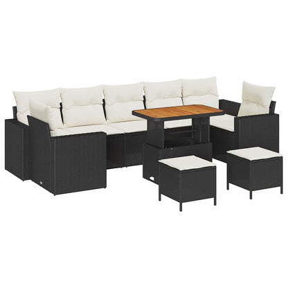Set Divano da Giardino 13 pcs Beige e Crema polyrattan