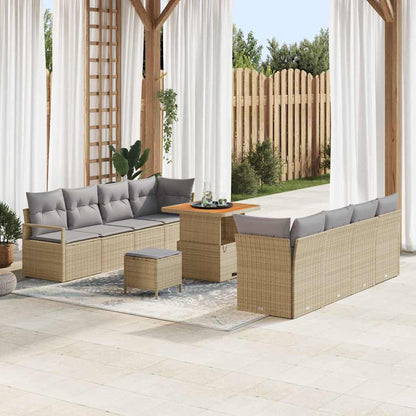 Set Divano da Giardino Beige e Grigio Chiaro 80 x 80 x 71 cm