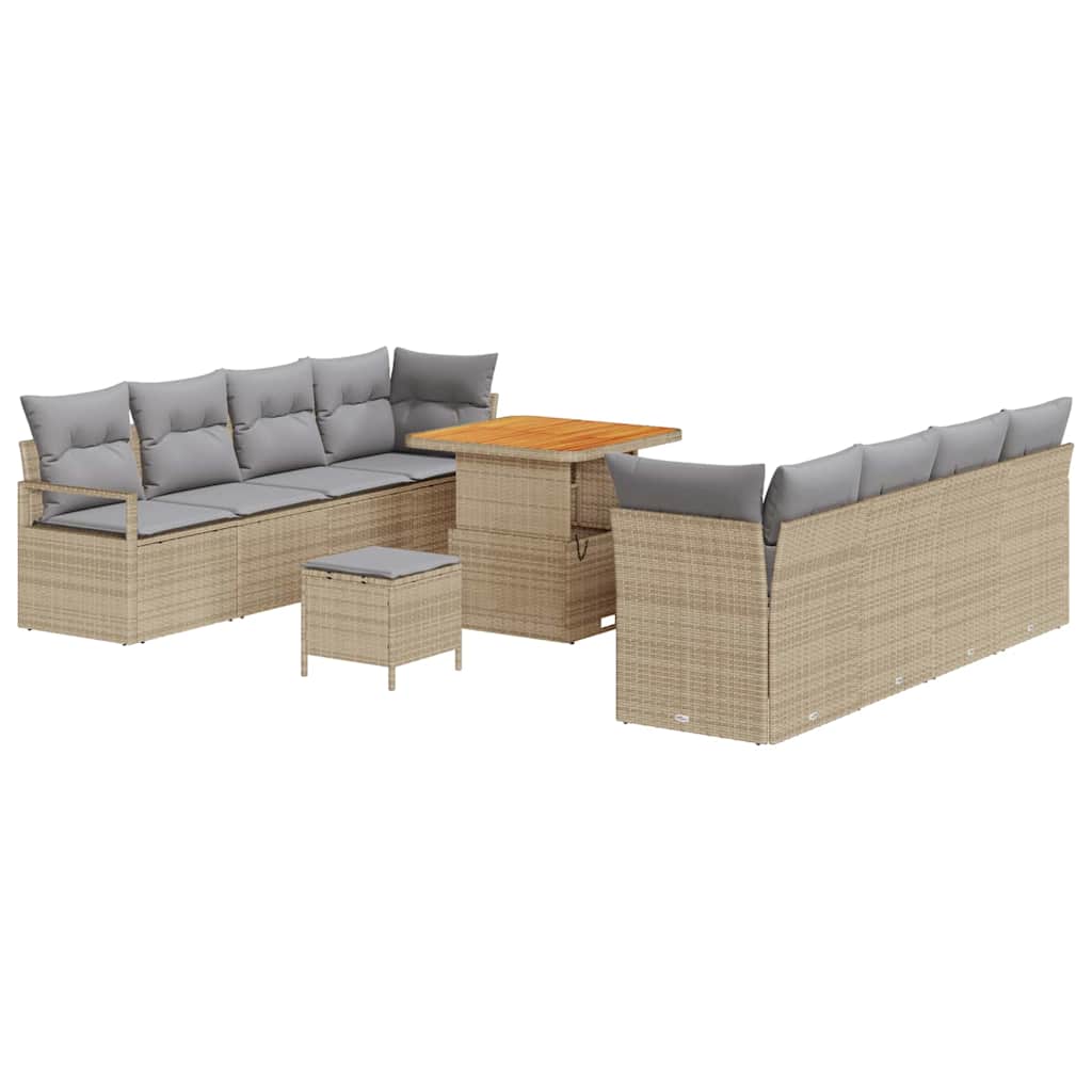 Set Divano da Giardino Beige e Grigio Chiaro 80 x 80 x 71 cm
