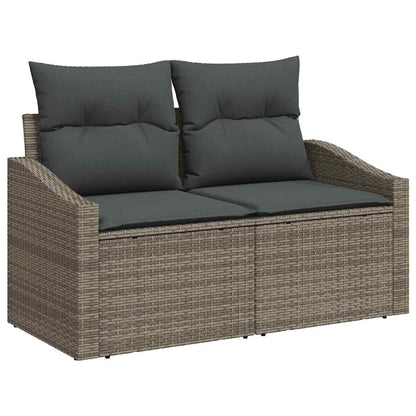 Set Divano da Giardino con cuscino con cuscino 10 pcs Grigio