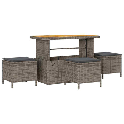 Set Divano da Giardino con cuscino 13 pcs Grigio Poly Rattan