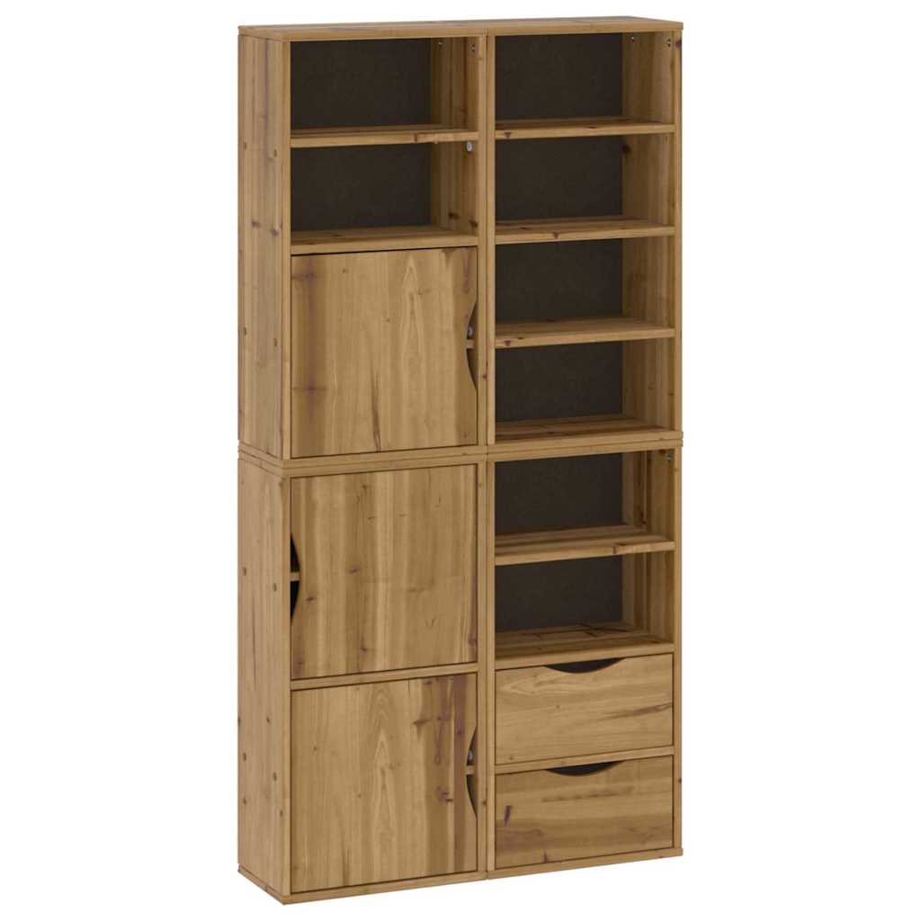 Armadietti Laterali 4 pz ODDA 40x24x79 cm Legno Massello Pino