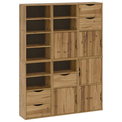 Armadietti Laterali 6 pz ODDA 40x24x79 cm Legno Massello Pino