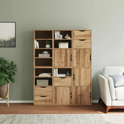 Armadietti Laterali 6 pz ODDA 40x24x79 cm Legno Massello Pino