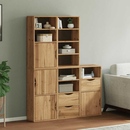 Armadietti Laterali 5 pz ODDA 40x24x79 cm Legno Massello Pino