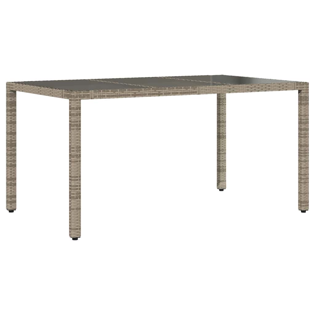 Set da Pranzo per Giardino 7 pcs Grigio polyrattan