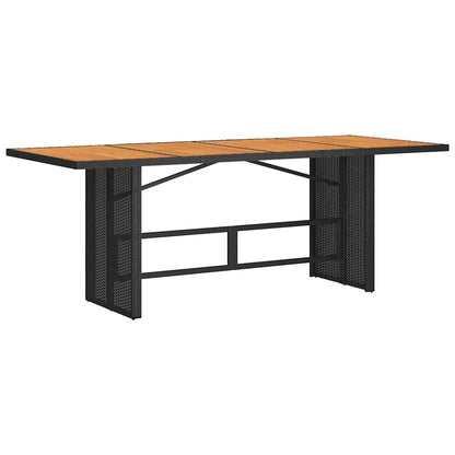 Set da Pranzo per Giardino 9 pcs Nero e Marrone polyrattan