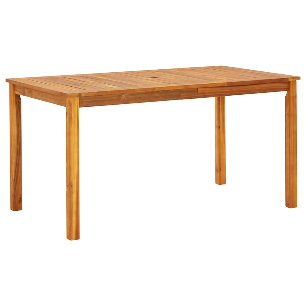Set da Pranzo per Giardino 7 pcs Beige Legno di Acacia Massello