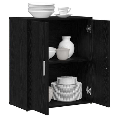 Credenza 2 pcs Rovere Nero 60 x 31 x 70 cm Legno multistrato