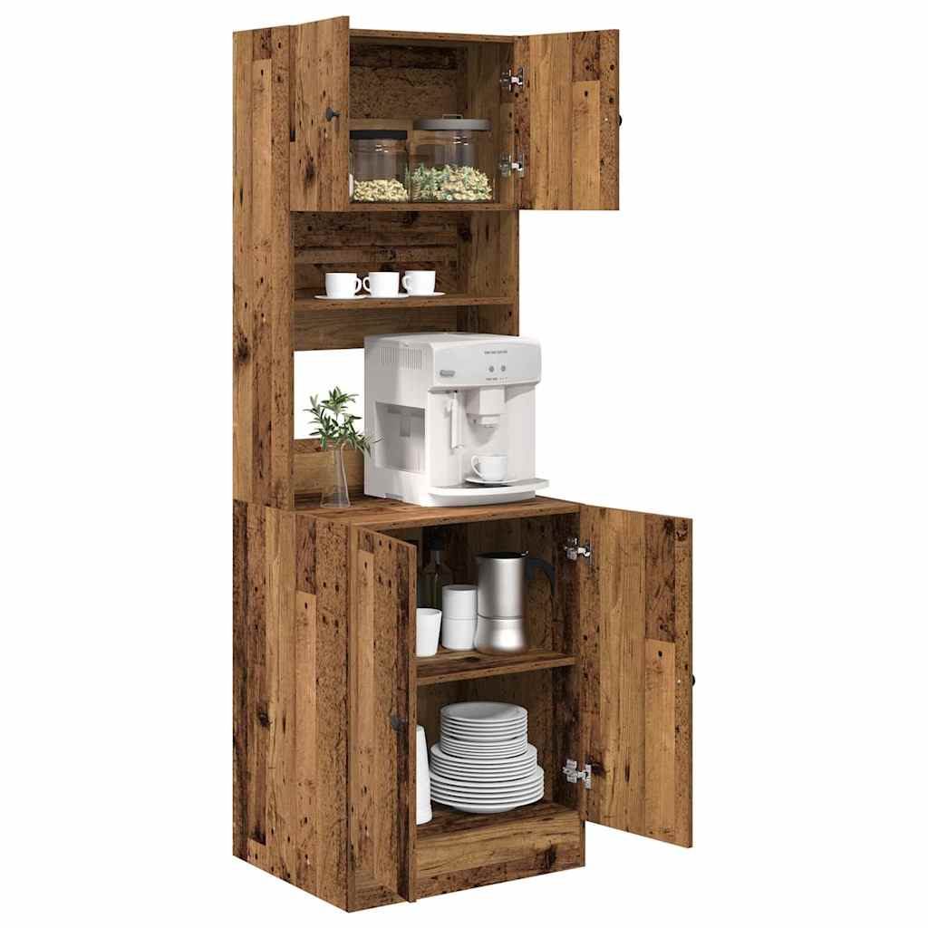Credenza da cucina 2 pcs Legno vecchio 60 x 50 x 180 cm