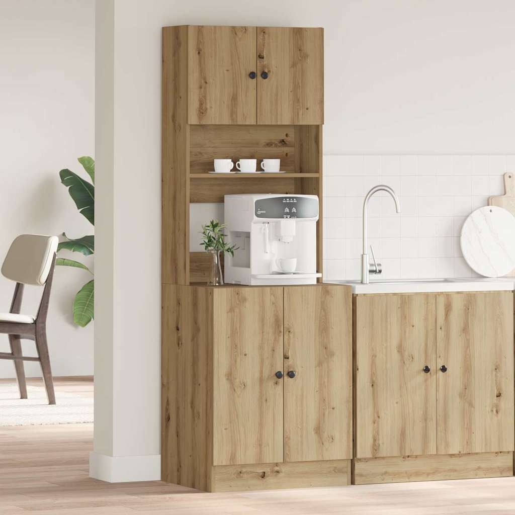 Credenza da cucina 2 pcs Rovere artigianale 60 x 50 x 180 cm