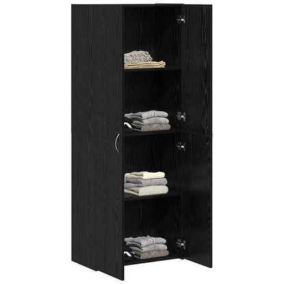 Mobile per Ufficio con porta Rovere Nero 70 x 32 x 77.5 cm