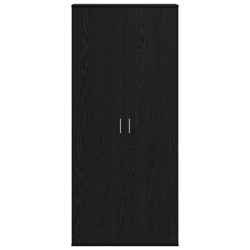 Highboard Rovere nero 80 x 35 x 180 cm Legno multistrato
