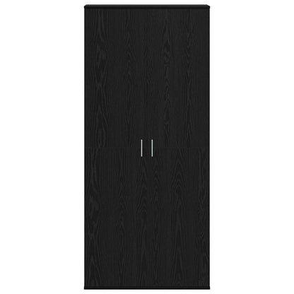 Highboard Rovere nero 80 x 35 x 180 cm Legno multistrato