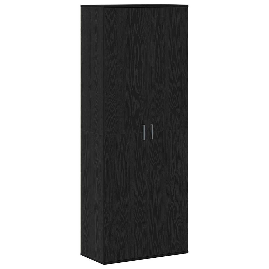 Credenza Rovere Nero 70 x 33.5 x 180 cm Legno multistrato