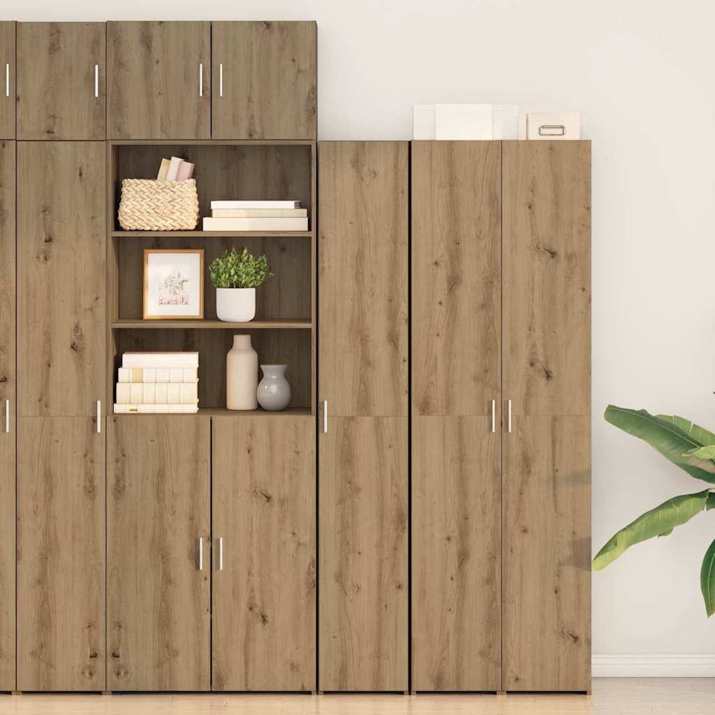 Credenza 2 pcs Rovere artigianale 30 x 42,5 x 185 cm