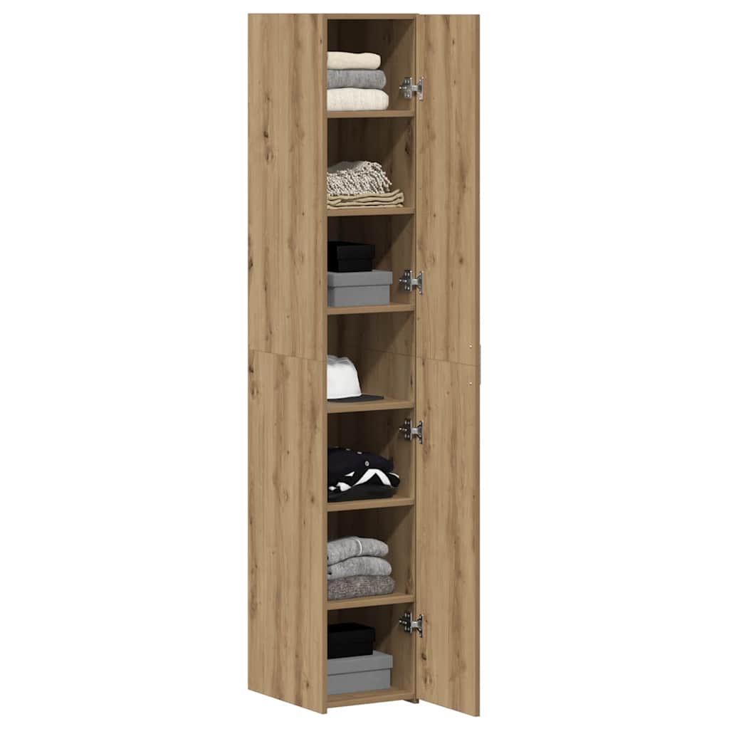 Credenza 2 pcs Rovere artigianale 30 x 42,5 x 185 cm