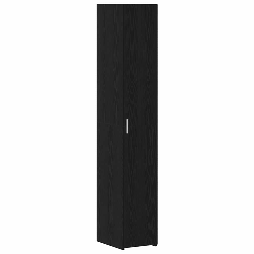 Credenza 2 pcs Rovere Nero 30 x 42,5 x 185 cm