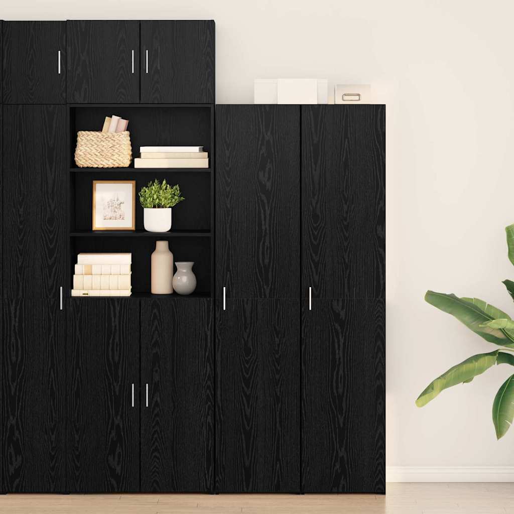 Credenza Rovere Nero 40 x 42,5 x 185 cm