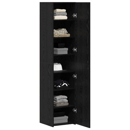 Credenza Rovere Nero 40 x 42,5 x 185 cm