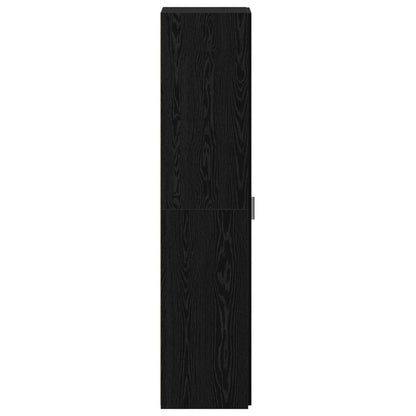 Credenza 2 pcs Rovere Nero 45 x 42,5 x 185 cm