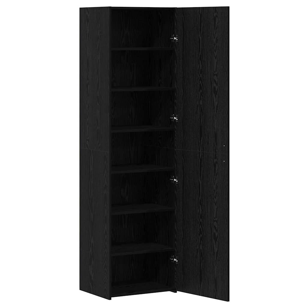Credenza 2 pcs Rovere Nero 50 x 42,5 x 185 cm