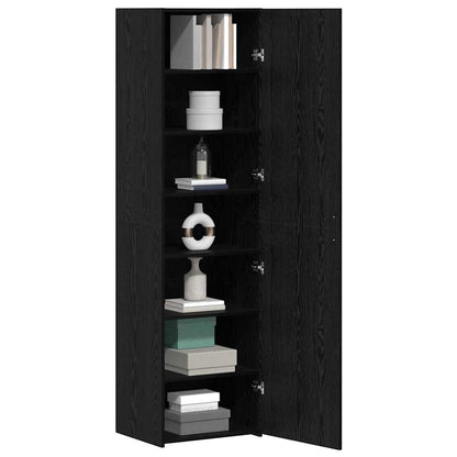 Credenza 2 pcs Rovere Nero 50 x 42,5 x 185 cm