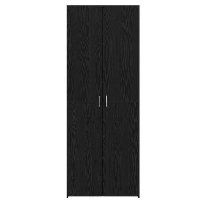 Credenza 2 pcs Rovere Nero 70 x 42,5 x 185 cm