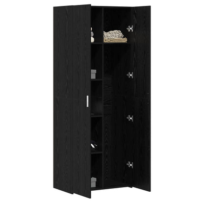 Credenza Rovere nero 70 x 42.5 x 185 cm Legno multistrato