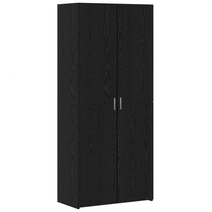 Credenza 2 pcs Rovere Nero 80 x 42 x 185 cm