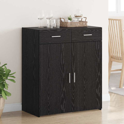 Armadio Rovere nero 80 x 42.5 x 93.5 cm Legno multistrato